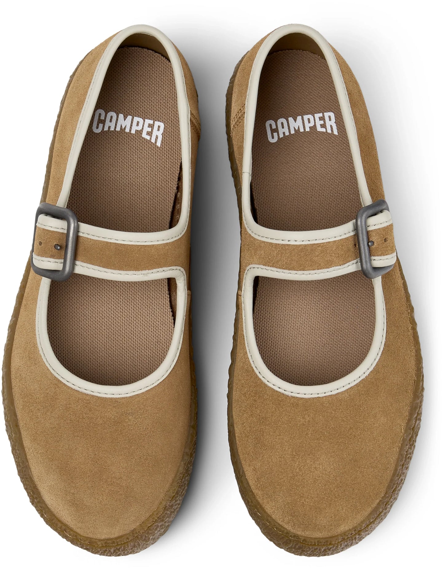 Mocasines Para Mujer De La Marca Camper Modelo Peu Terreno Pello Area,Gobi Hely/Peu Terreno Miel De Color Marrón