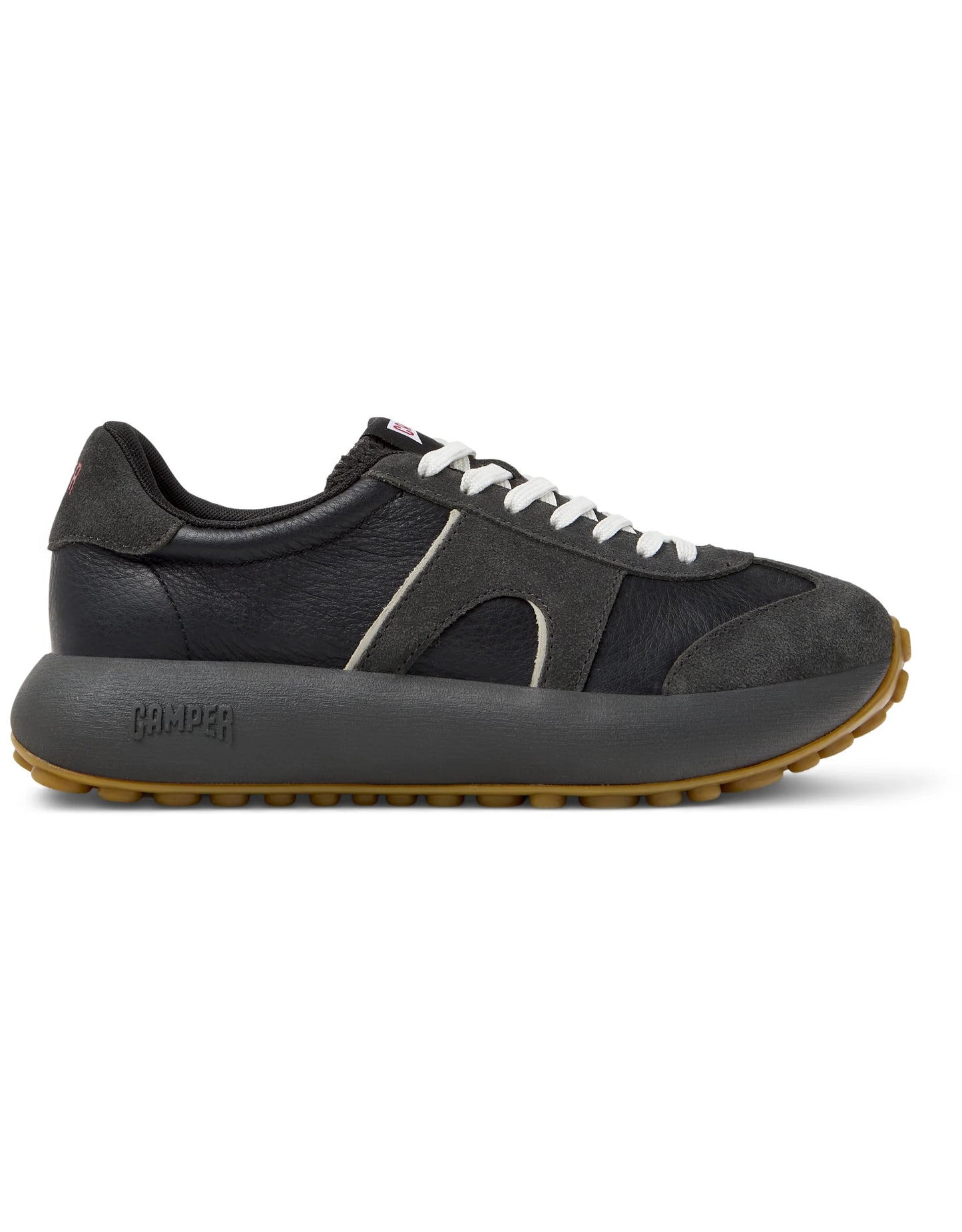 Sneakers Para Mujer De La Marca Camper Modelo Pelotas Athens Rug Meteor,Sella Negro/Path.Meteor-Miel De Color Negro