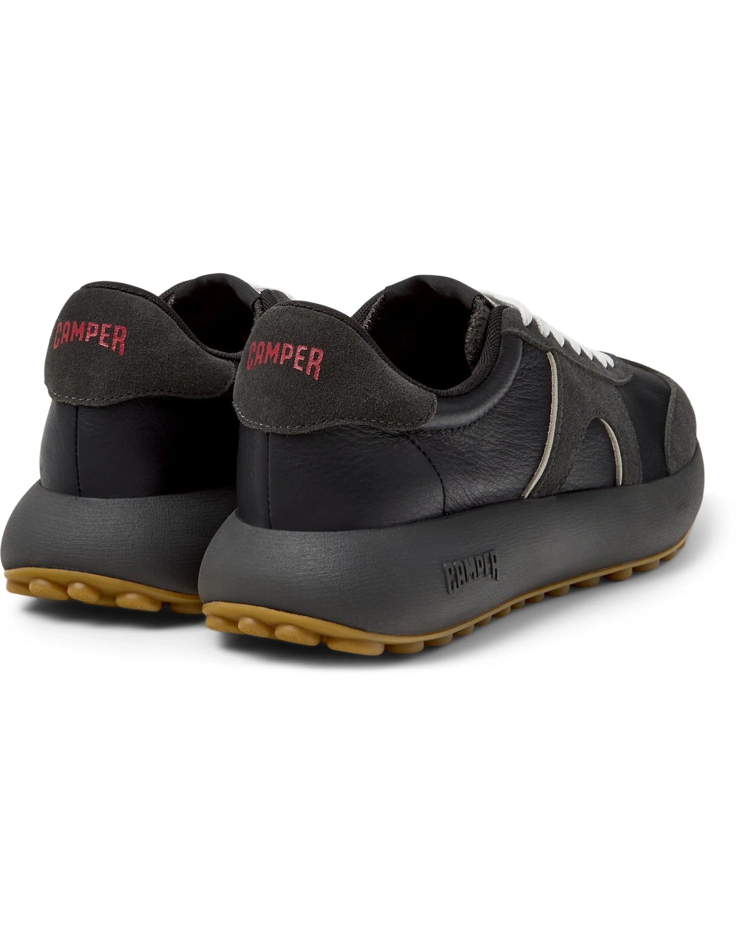 Sneakers Para Mujer De La Marca Camper Modelo Pelotas Athens Rug Meteor,Sella Negro/Path.Meteor-Miel De Color Negro