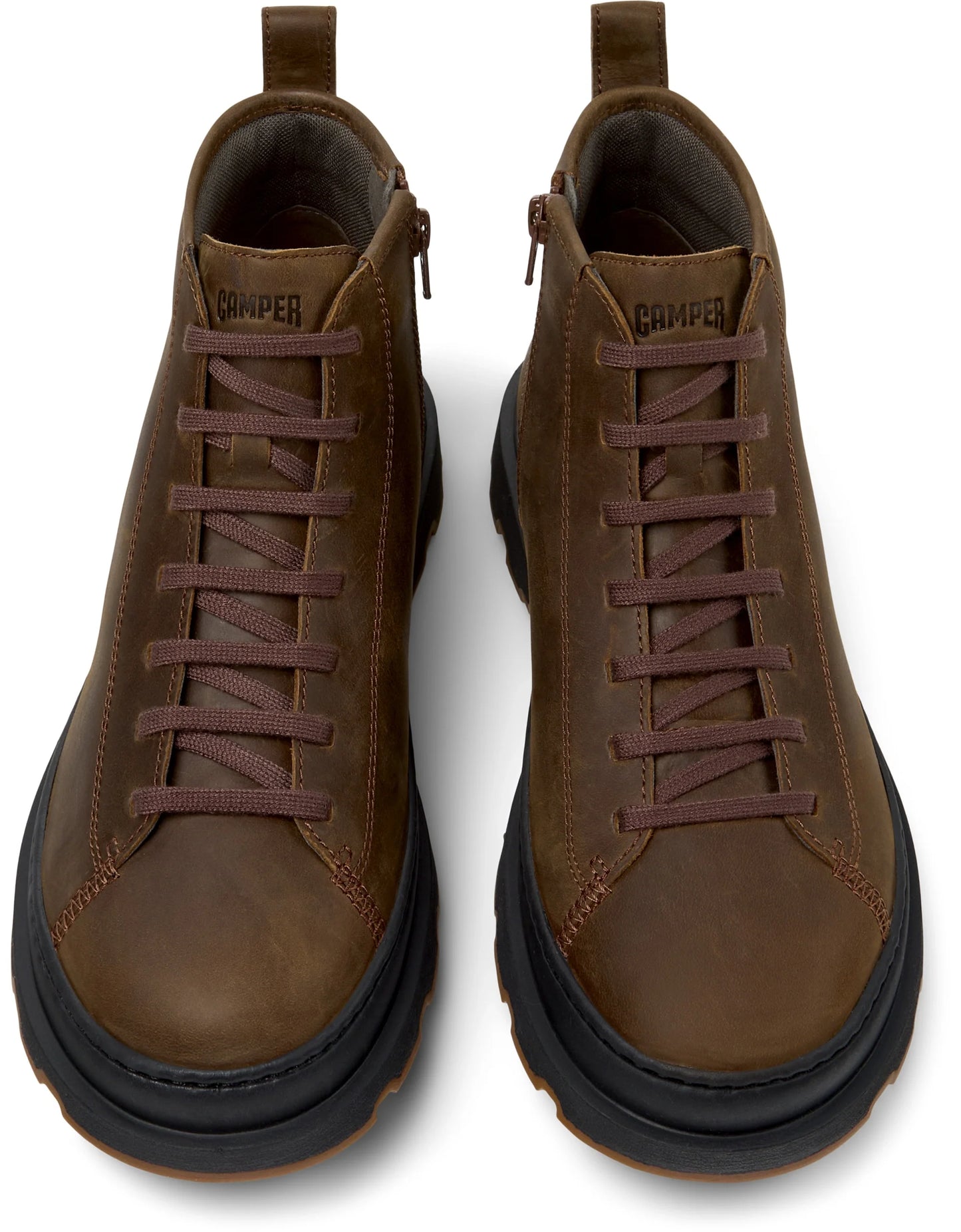 Botas Para Hombre De La Marca Camper Modelo Brutus+ Crazyhorse Cola/Brutus+ Negro-Miel De Color Marrón