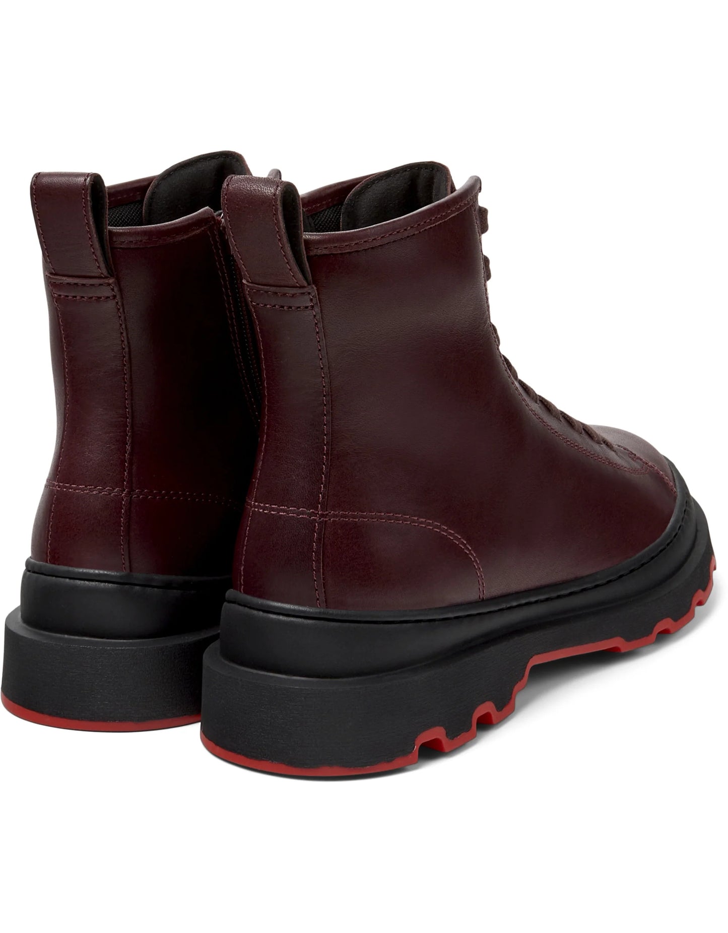 Botas Para Mujer De La Marca Camper Modelo Brutus+ Noray Beizos/Brutus+ Negro-Barco De Color Burdeos