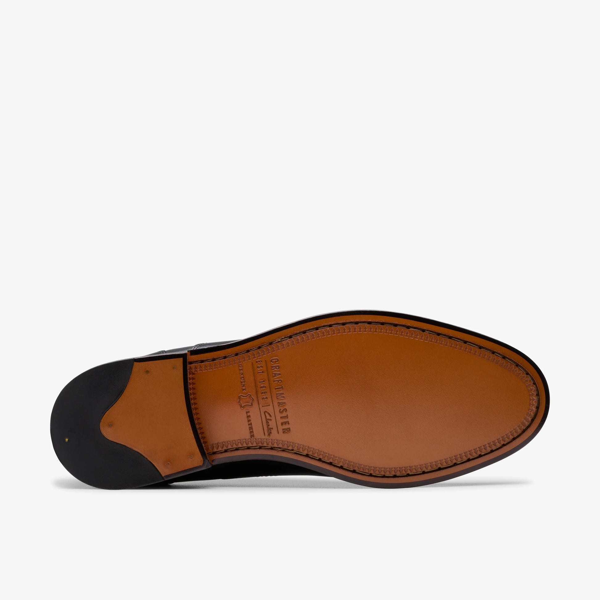 Zapatos De Vestir De La Marca Clarks  Para Hombre Modelo Craftjames Cap Black Leather En Color Negro