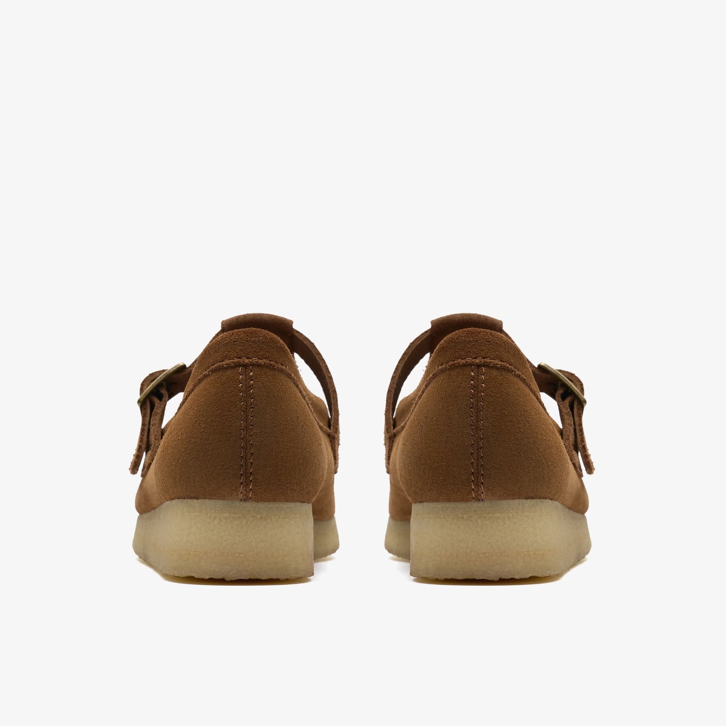 Sandalias De La Marca Clarks Para Mujer Modelo Wallabee T Bar Brown/Orange Sde En Color Marrón