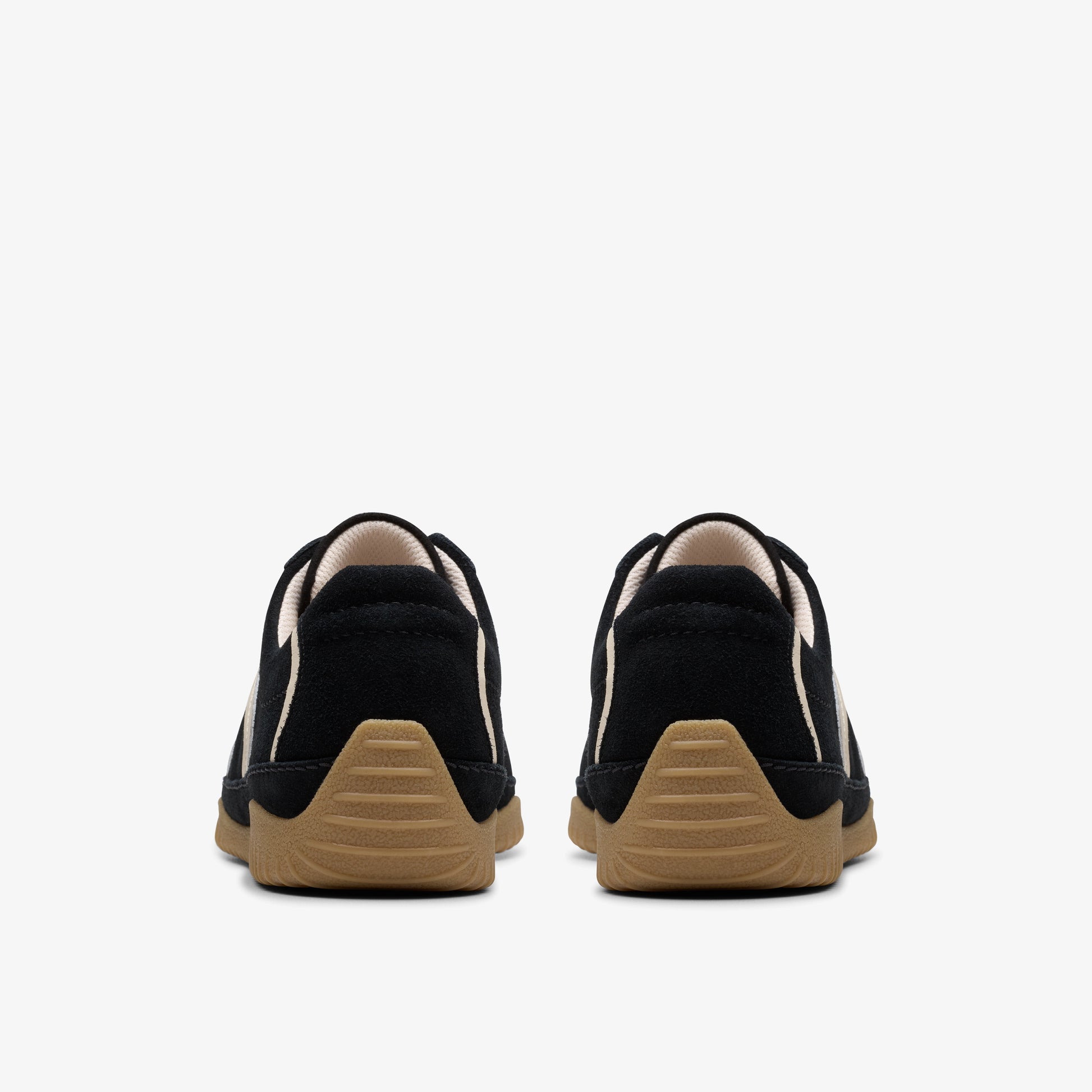 Sneakers De La Marca Clarks  Para Mujer |Meridor Lo Modelo Black Combination Suede