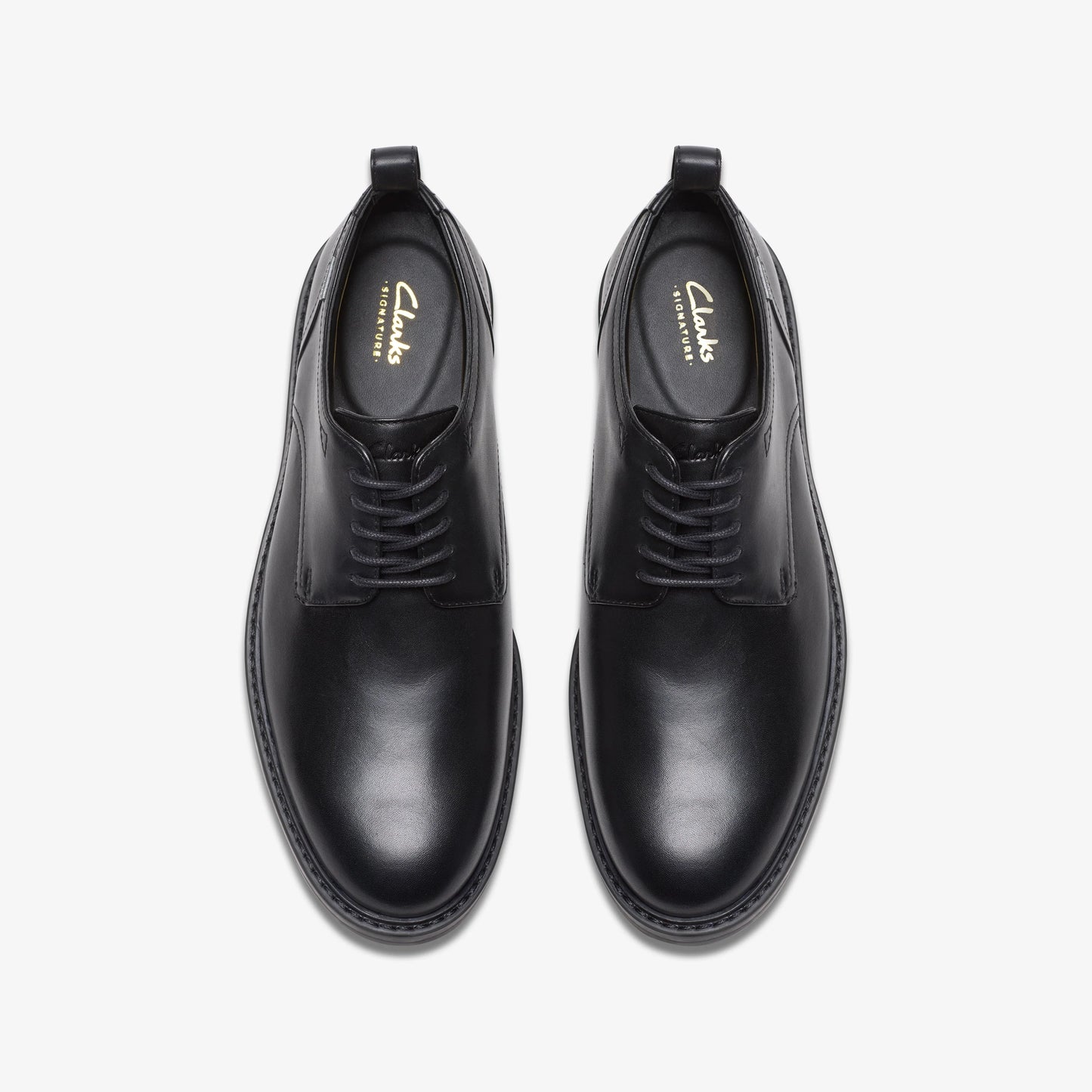 Zapatos Casual De La Marca Clarks Para Hombre Modelo Aldwin Lacegtx Black Leather En Color Negro