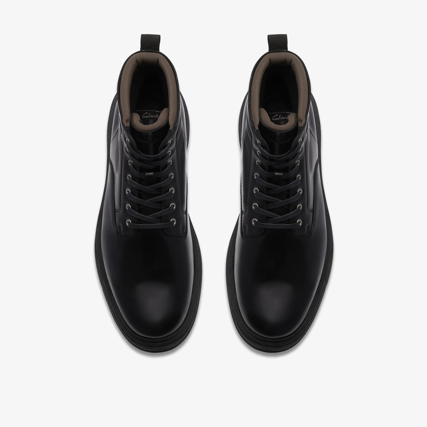 Botas De La Marca Clarks Para Hombre Modelo Badbury Hi Wp Black Wlined Lea En Color Negro