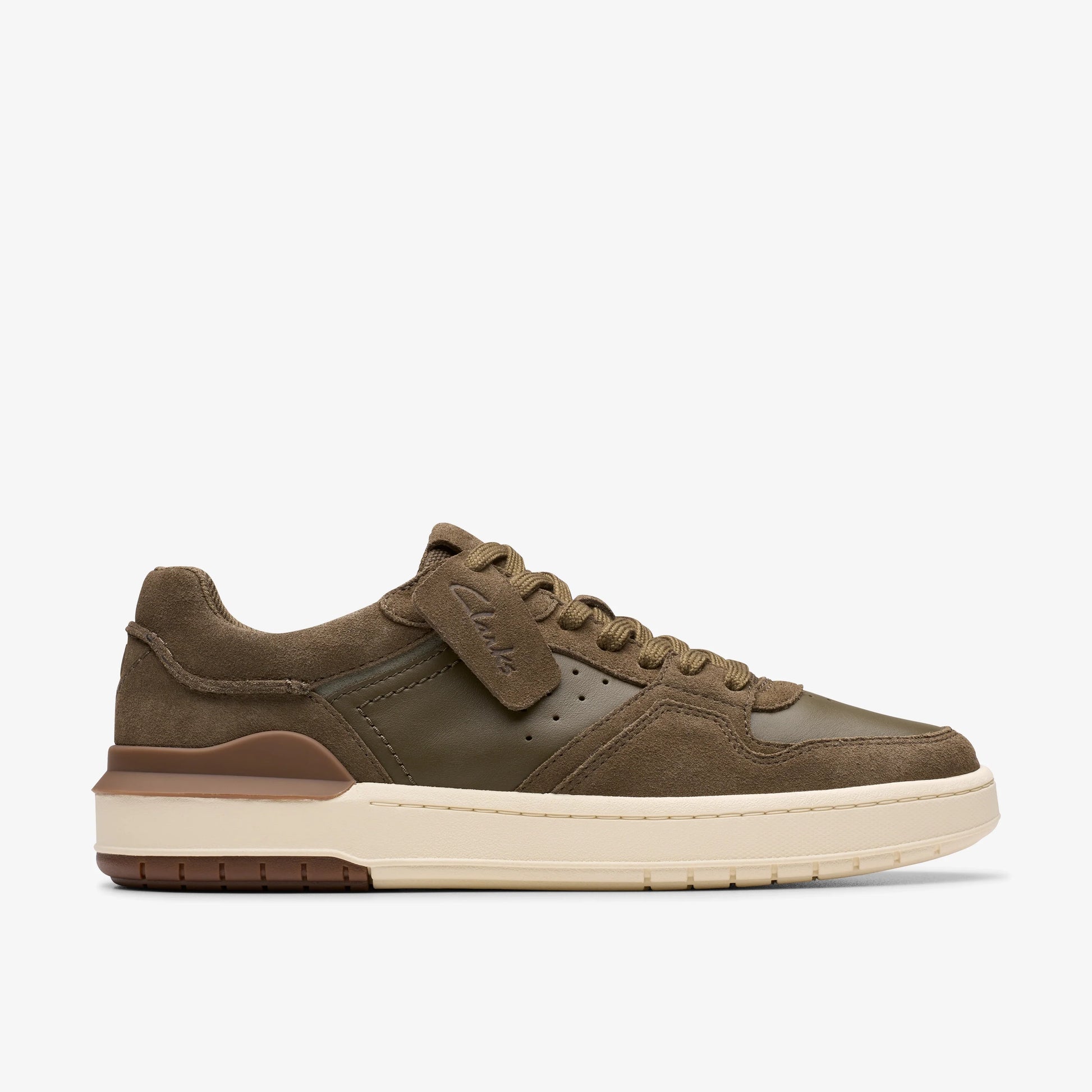 Sneakers De La Marca Clarks  Para Hombre Modelo Courtlite2 Lo Khaki Suede En Color Caqui