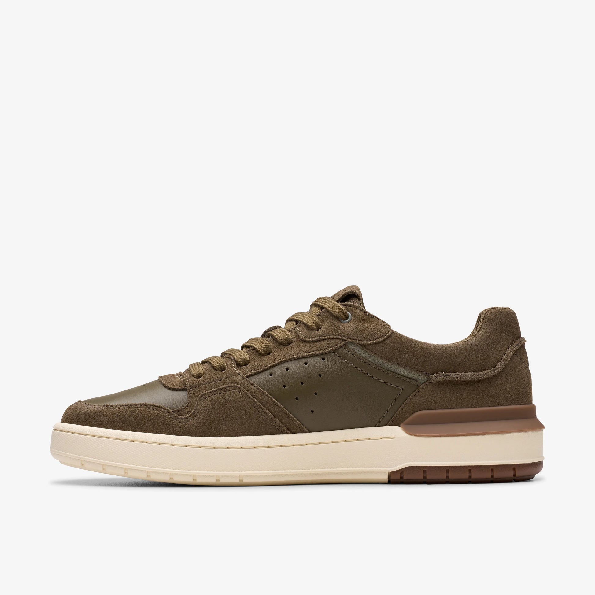 Sneakers De La Marca Clarks  Para Hombre Modelo Courtlite2 Lo Khaki Suede En Color Caqui