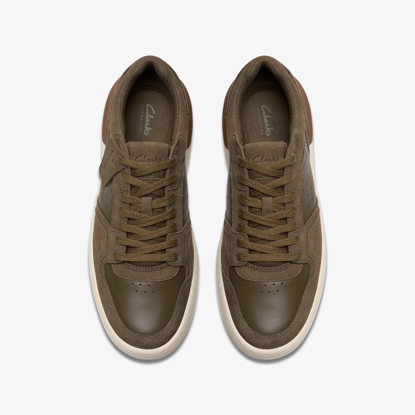 Sneakers De La Marca Clarks  Para Hombre Modelo Courtlite2 Lo Khaki Suede En Color Caqui