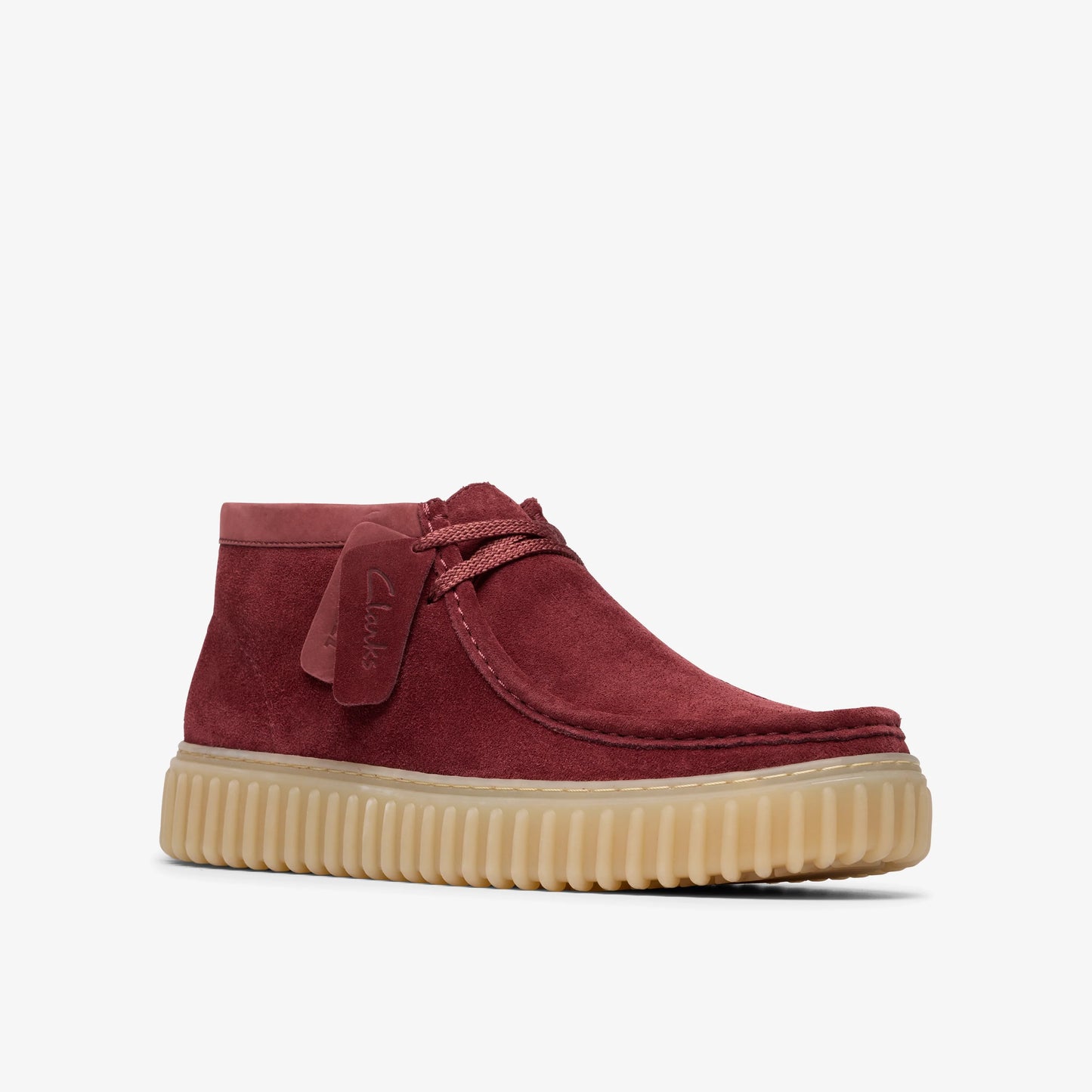 Botas De La Marca Clarks Para Hombre Modelo Torhill Hi Wine Suede En Color Rojo
