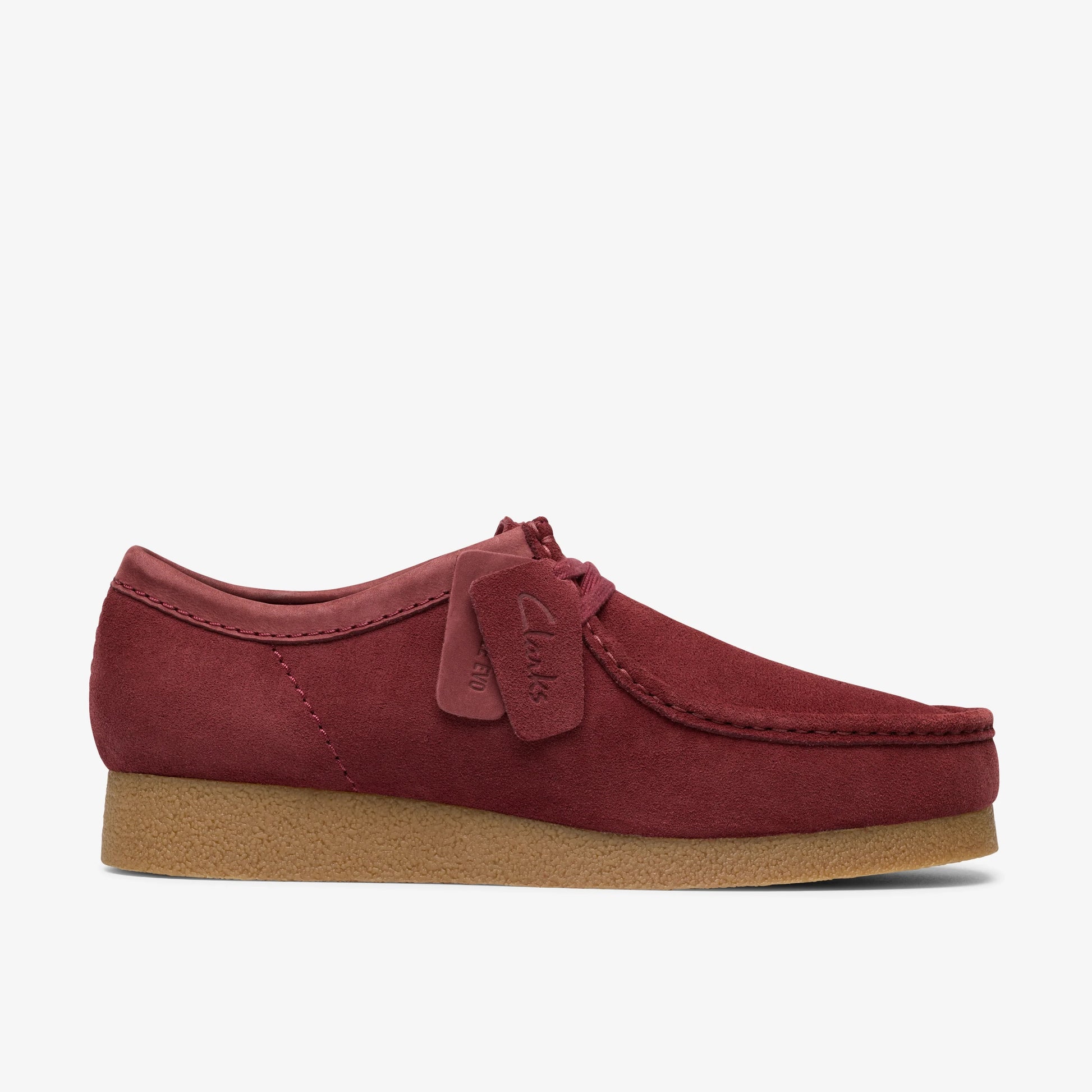 Zapatos Casual De La Marca Clarks  Para Hombre Modelo Wallabeeevo Burgundy Suede En Color Rojo