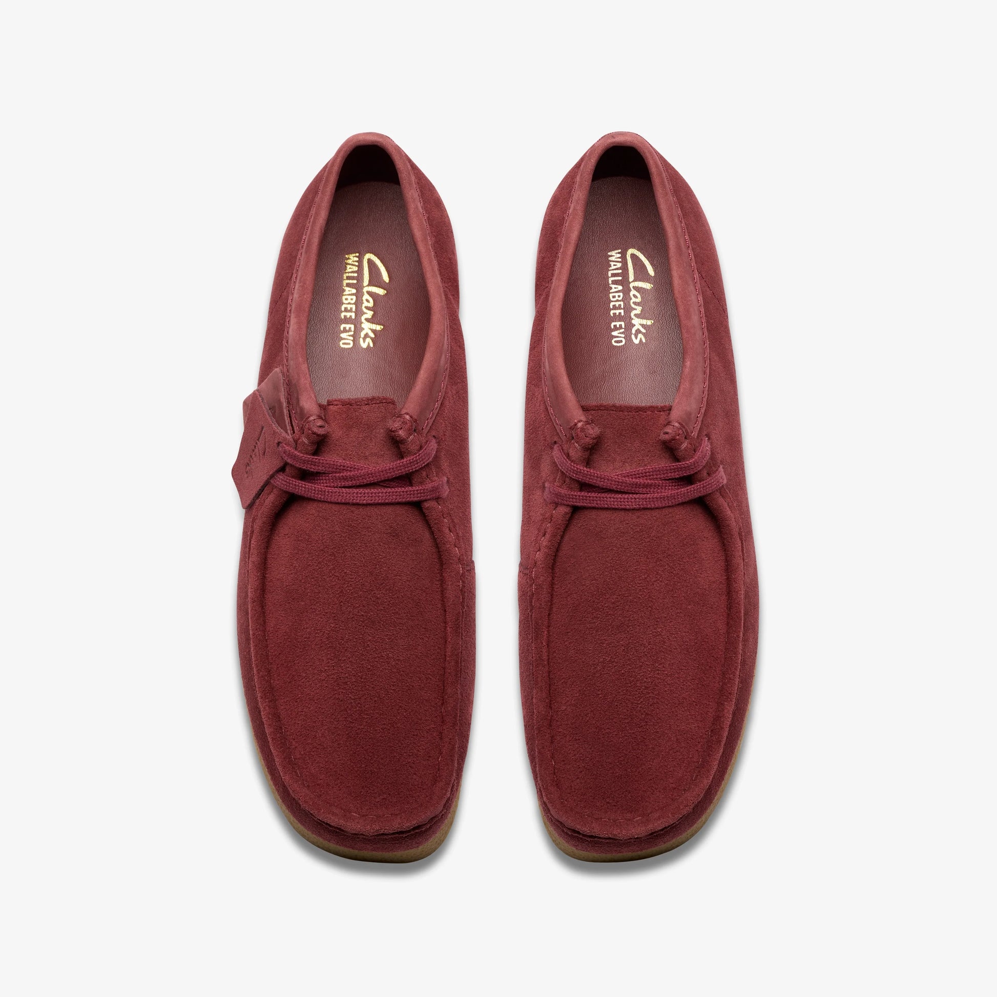 Zapatos Casual De La Marca Clarks  Para Hombre Modelo Wallabeeevo Burgundy Suede En Color Rojo