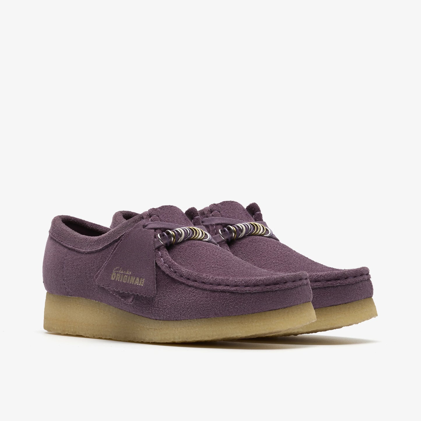 Sandalias De La Marca Clarks Para Mujer Modelo Wallabee. Plum Suede En Color Marrón