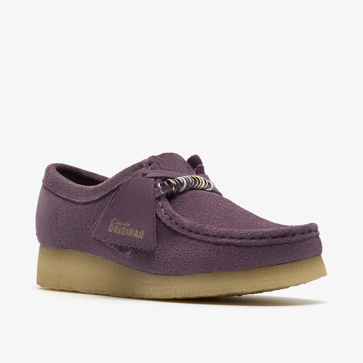 Sandalias De La Marca Clarks Para Mujer Modelo Wallabee. Plum Suede En Color Marrón