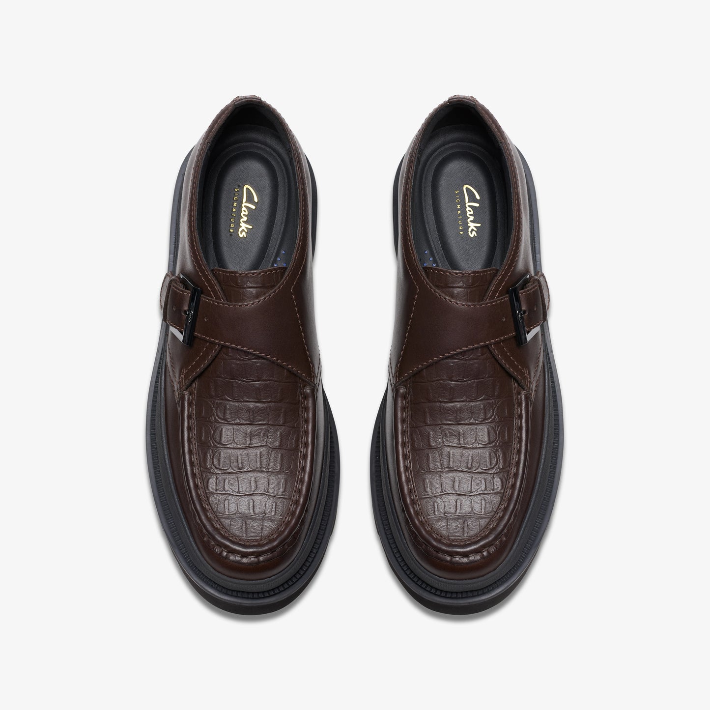 CLARKS | ZAPATOS CASUAL | HOMBRE | BADELL MONK BROWN CROCODILE LEATHER | MARRÓN
