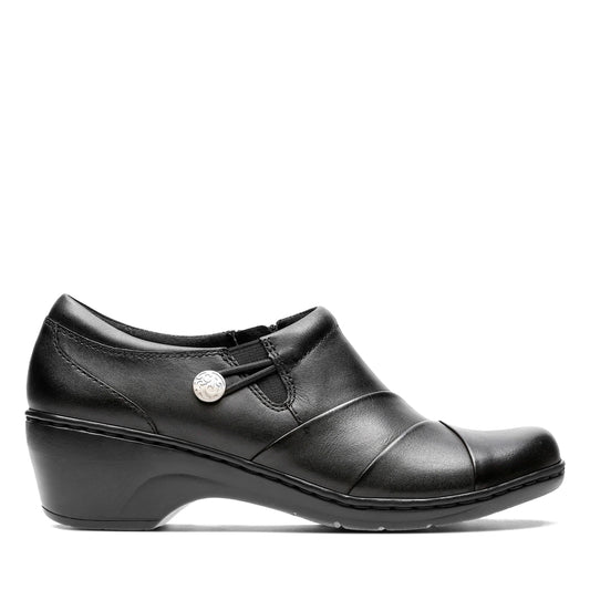 Zapatos Casual De La Marca Clarks  Para Mujer Modelo Channing Ann Black Leather En Color Negro