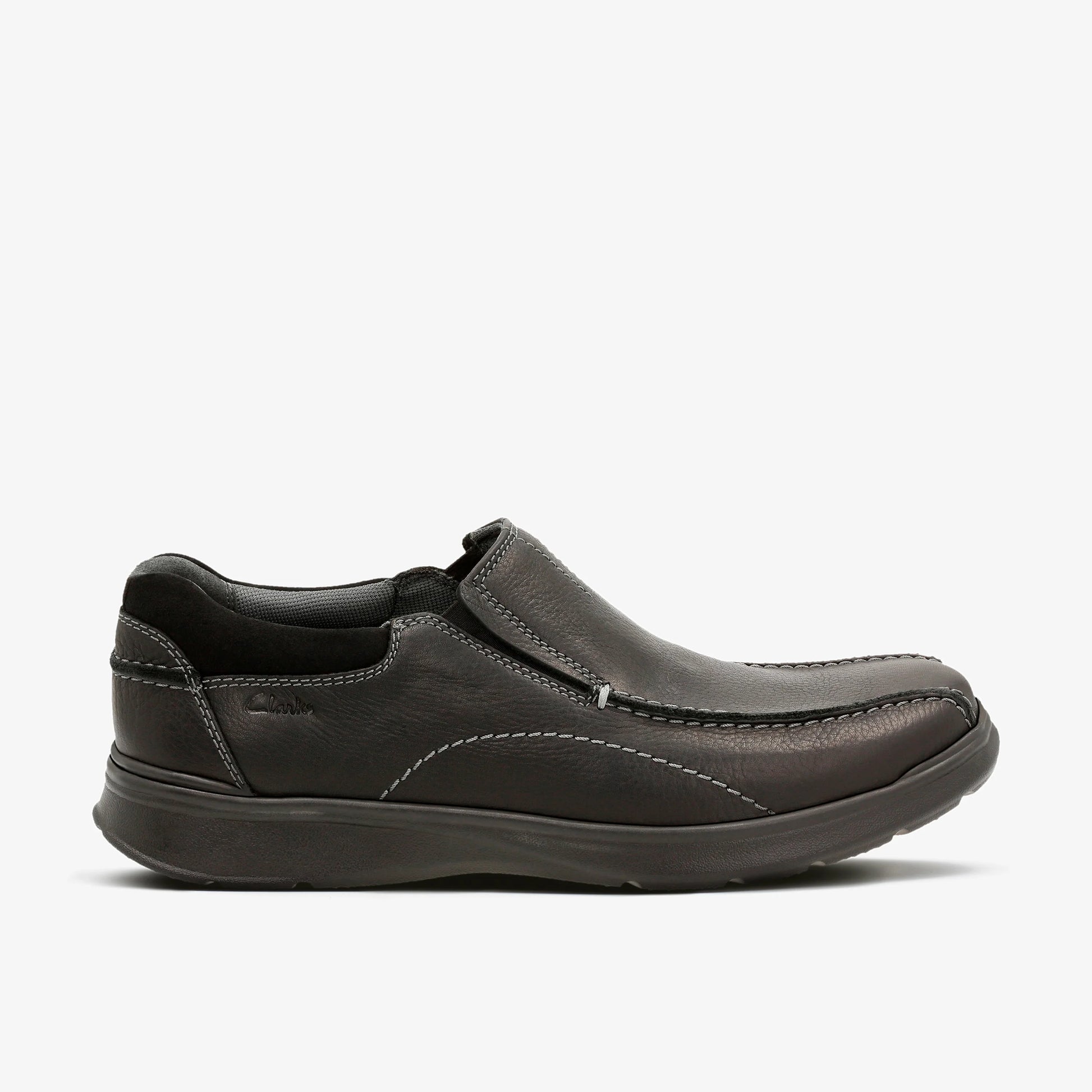 Zapatos Casual De La Marca Clarks  Para Hombre Modelo Cotrell Step Black Oily Lea En Color Negro