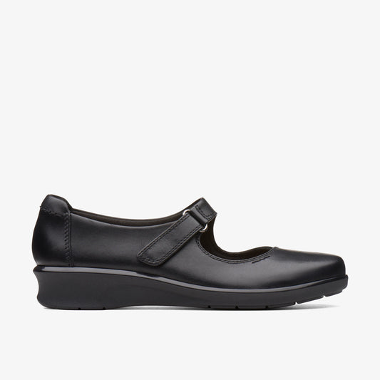 Zapatos Casual De La Marca Clarks  Para Mujer Modelo Hope Henley Black Leather En Color Negro