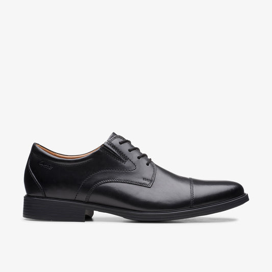 Zapatos De Vestir De La Marca Clarks  Para Hombre Modelo Whiddon Cap Black Leather En Color Negro