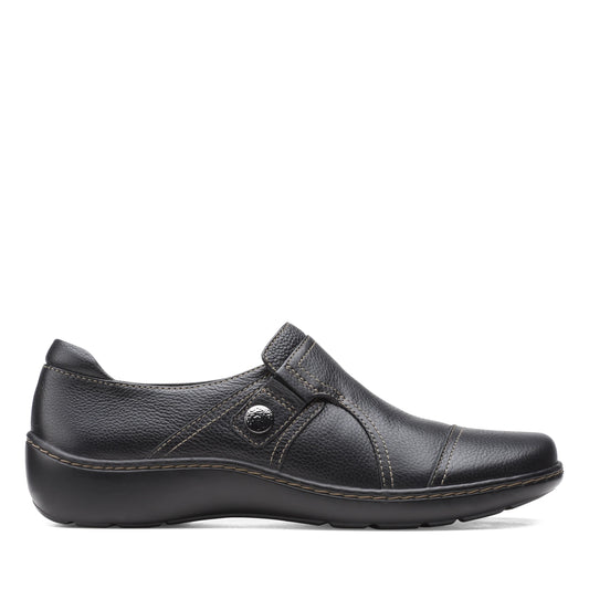 Zapatos Casual De La Marca Clarks  Para Mujer Modelo Cora Poppy Black Tumbled En Color Negro