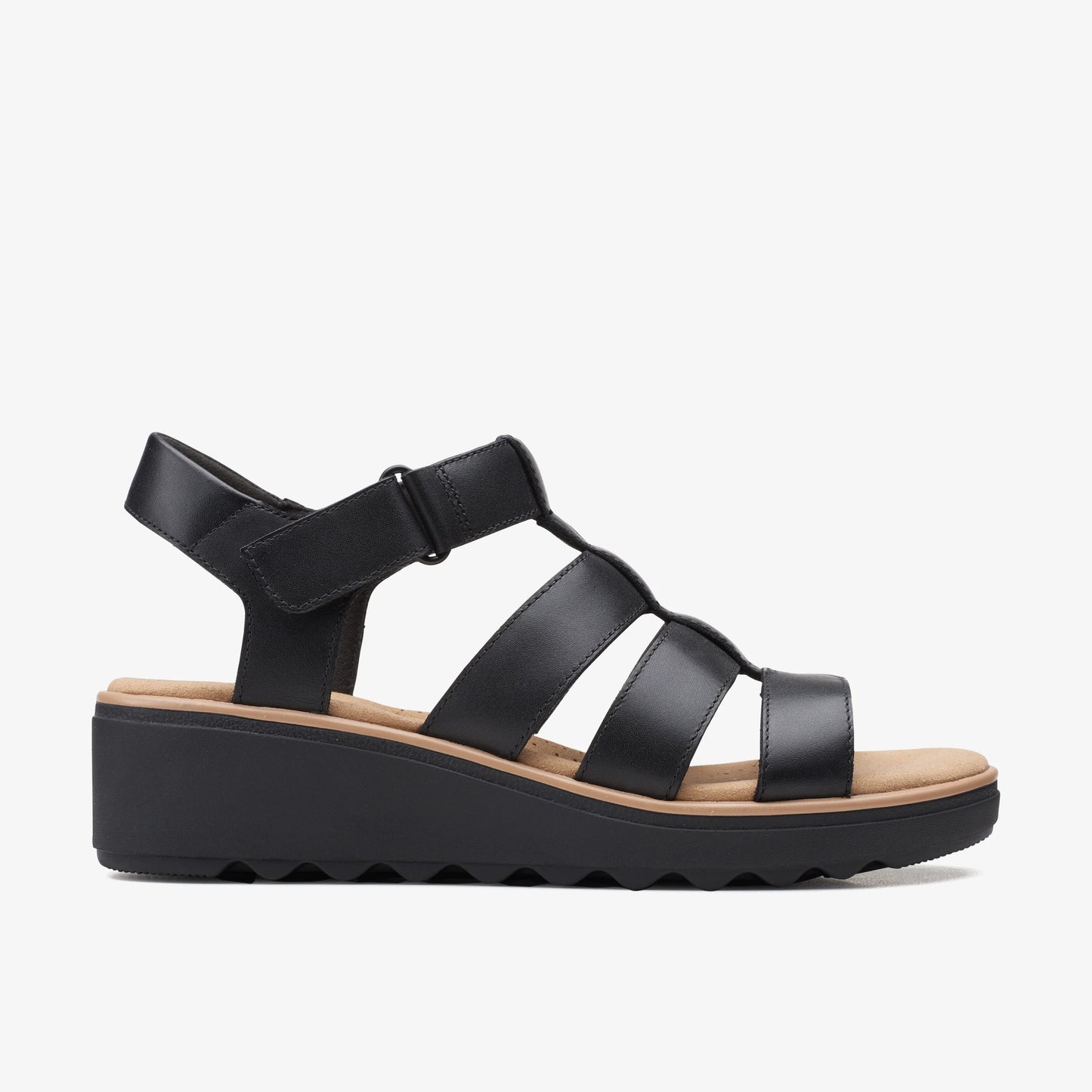 Sandalias De La Marca Clarks  Para Mujer Modelo Jillian Quartz Black Leather En Color Negro