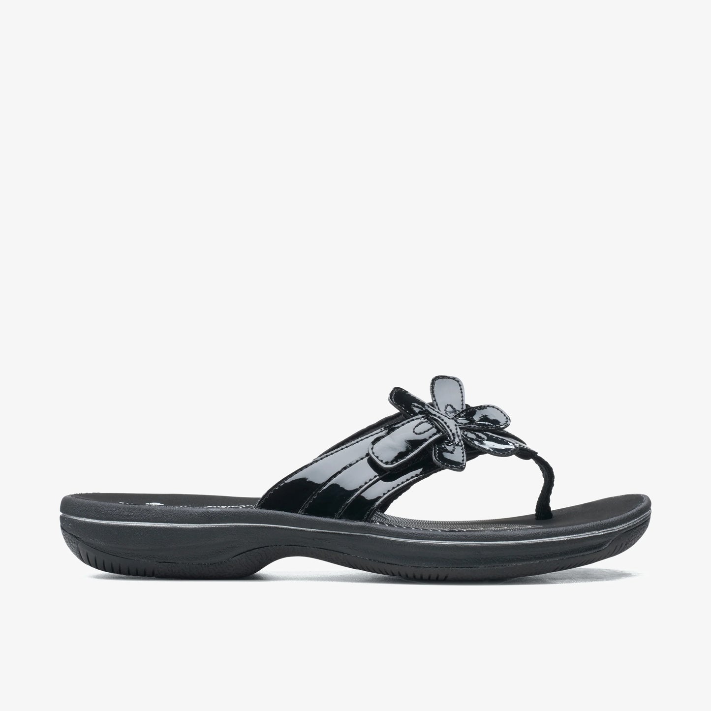 Sandalias De La Marca Clarks Para Mujer Modelo Brinkley Flora Black Pat En Color Negro