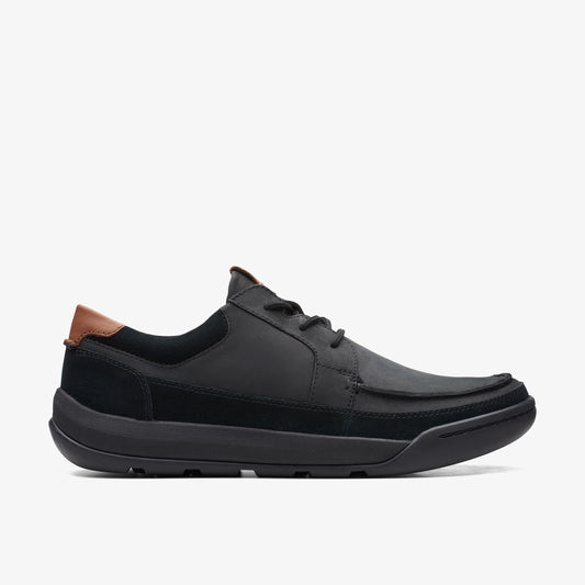 Zapatos Casual De La Marca Clarks  Para Hombre Modelo Ashcombe Craft Black Leather En Color Negro