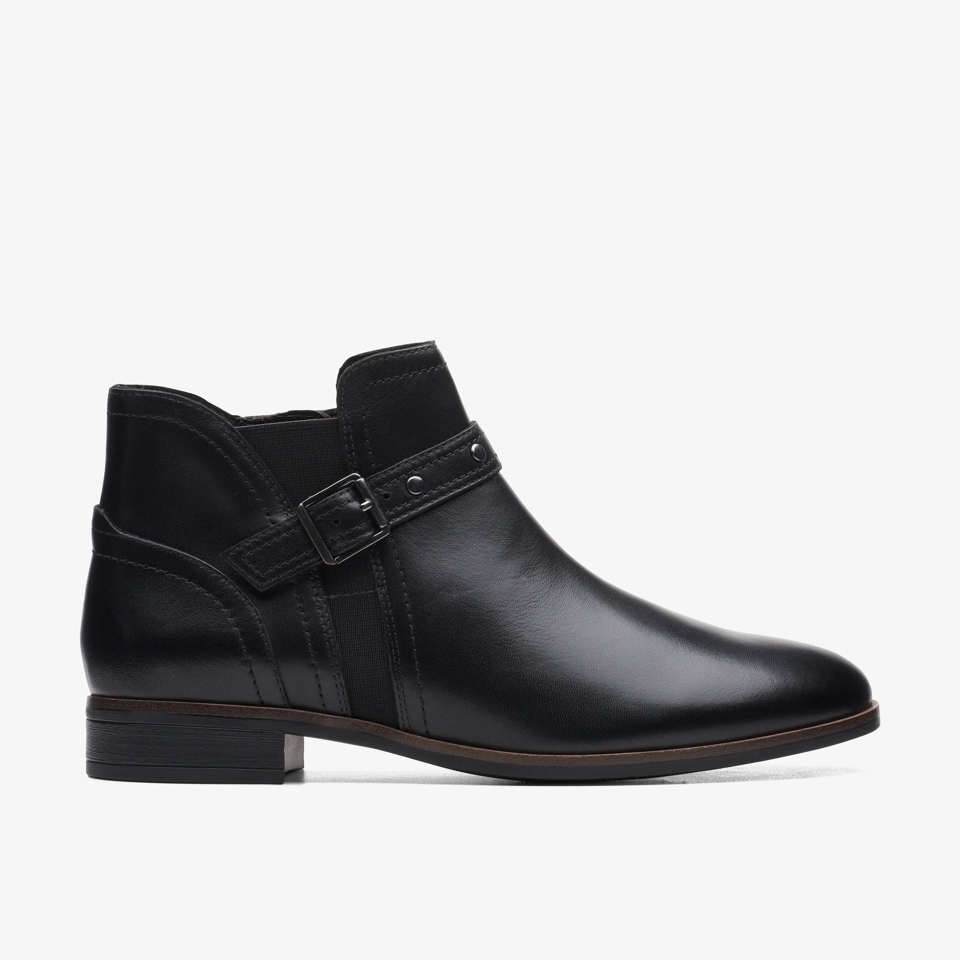 Botas De La Marca Clarks  Para Mujer Modelo Trish Strap Black Leather En Color Negro