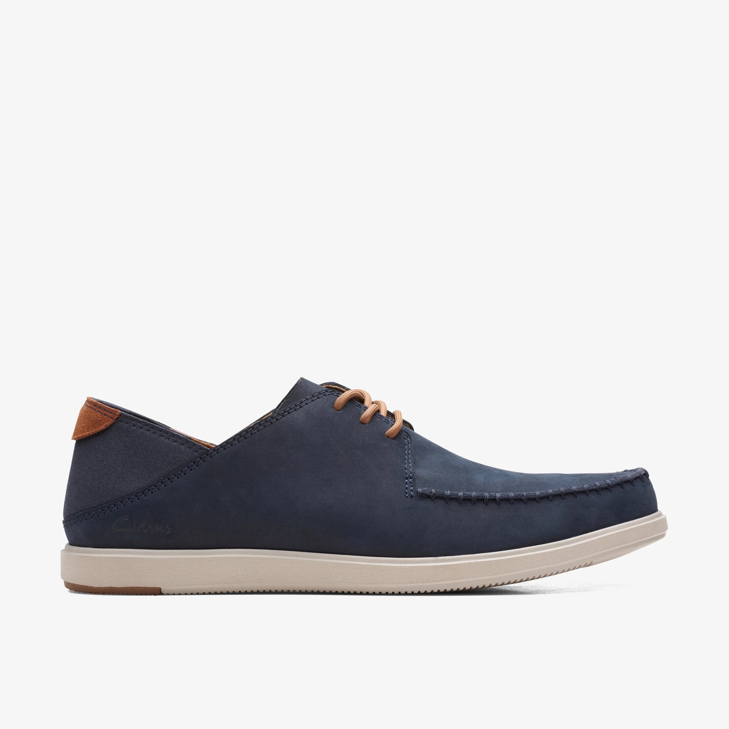 Zapatos Casual De La Marca Clarks  Para Hombre Modelo Bratton Tie Navy Nubuck En Color Azul