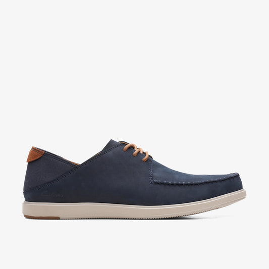 Zapatos Casual De La Marca Clarks  Para Hombre Modelo Bratton Tie Navy Nubuck En Color Azul