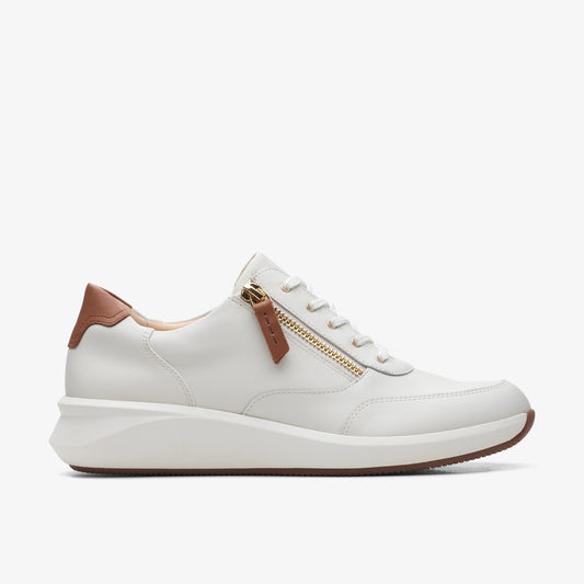 Sneakers De La Marca Clarks  Para Mujer Modelo Un Rio Zip White Leather En Color Blanco
