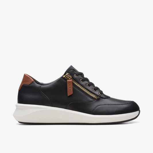 Sneakers De La Marca Clarks  Para Mujer Modelo Un Rio Zip Black Leather En Color Negro