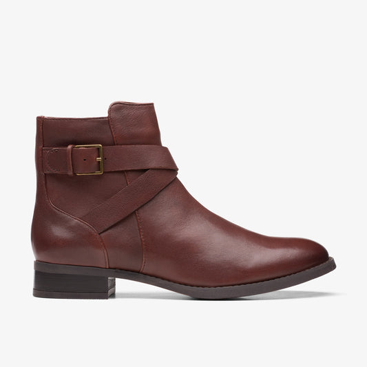 Botas De La Marca Clarks  Para Mujer Modelo Hamble Buckle British Tan Lea En Color Marrón