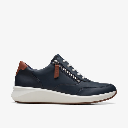 Sneakers De La Marca Clarks  Para Mujer Modelo Un Rio Zip Navy Combi En Color Azul