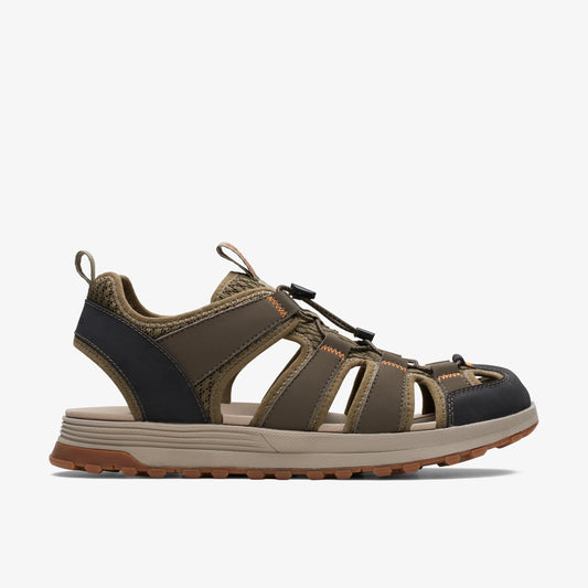 Sandalias De La Marca Clarks  Para Hombre Modelo Atl Trek Wave Olive Combi En Color Verde