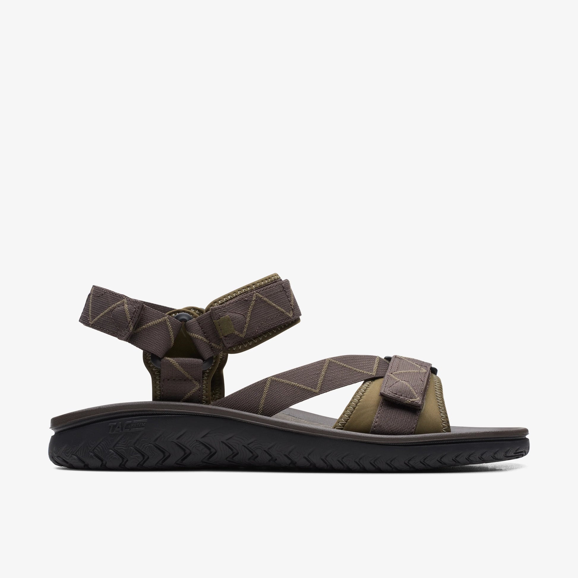 Sandalias De La Marca Clarks  Para Hombre Modelo Wesley Trail Brown Combi En Color Marrón