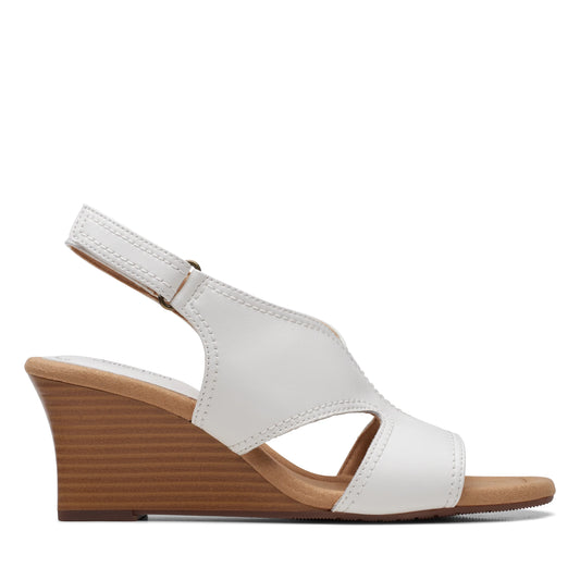 Zapatos De Vestir De La Marca Clarks  Para Mujer Modelo Kyarra Aster White Leather En Color Blanco
