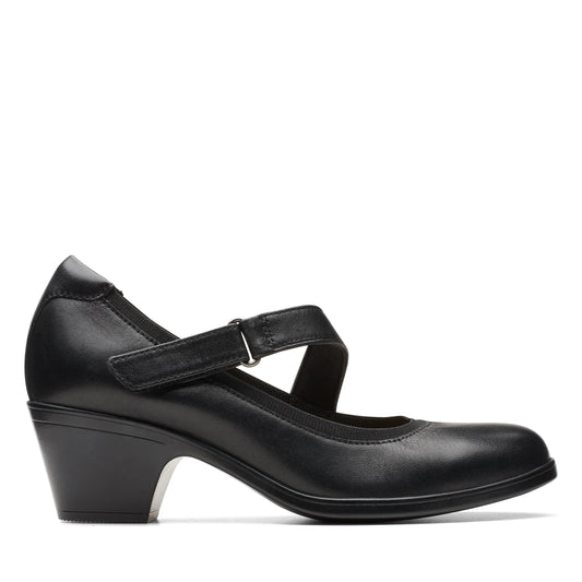 Zapatos Casual De La Marca Clarks  Para Mujer Modelo Emily2 Mabel Black Leather En Color Negro