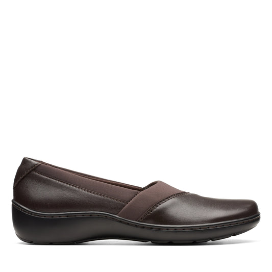 Zapatos Casual De La Marca Clarks  Para Mujer Modelo Cora Charm Dark Brown Lea En Color Marrón