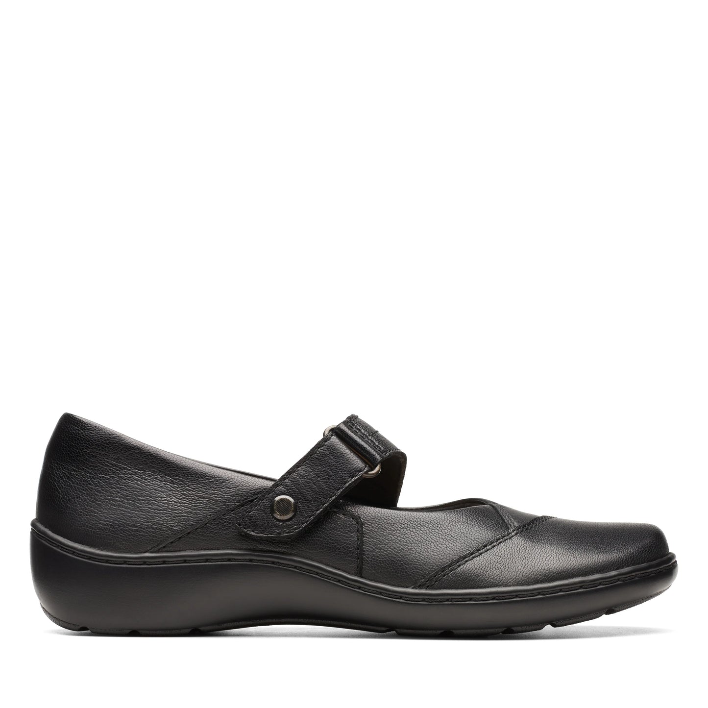 Zapatos Casual De La Marca Clarks Para Mujer Modelo Cora Gema Black Leather En Color Negro