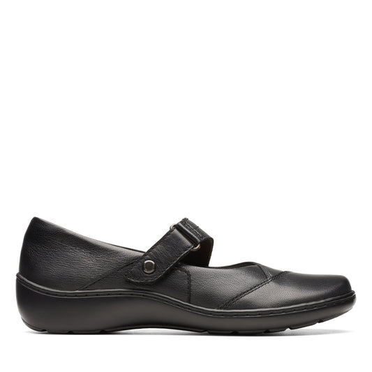 Zapatos Casual De La Marca Clarks  Para Mujer Modelo Cora Gema Black Leather En Color Negro