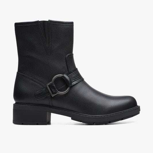 Botas De La Marca Clarks  Para Mujer Modelo Hearth Cross Black Leather En Color Negro