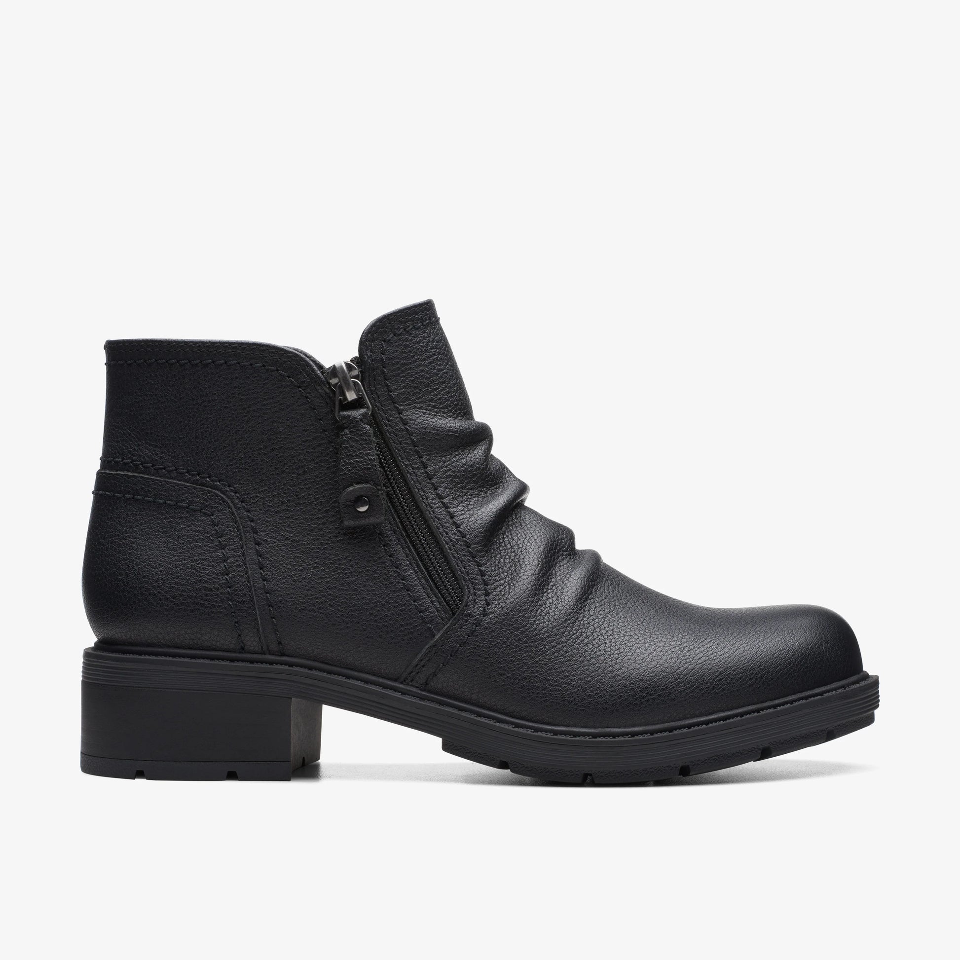 Botas De La Marca Clarks  Para Mujer Modelo Hearth Dove Black Leather En Color Negro