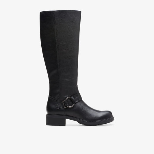 Botas De La Marca Clarks  Para Mujer Modelo Hearth Rae Black Leather En Color Negro