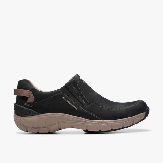 Sneakers De La Marca Clarks  Para Mujer Modelo Wave Plateauap Black Nubuck En Color Negro
