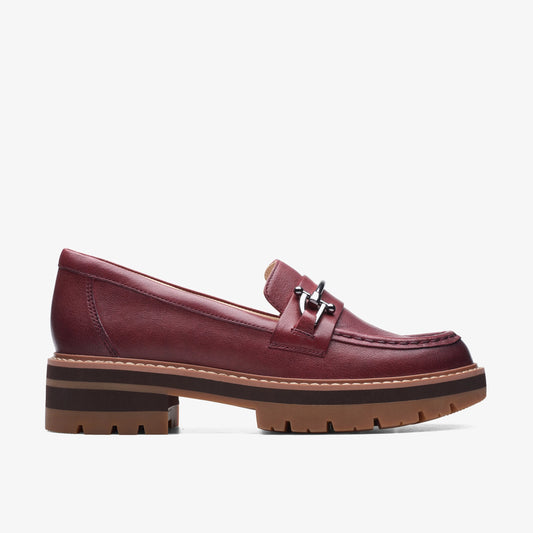 Zapatos Casual De La Marca Clarks  Para Mujer Modelo Orianna Bit Burgundy Leather En Color Rojo
