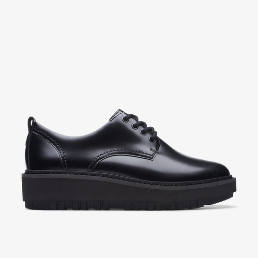 Zapatos Casual De La Marca Clarks  Para Mujer Modelo Oriannaw Derby Black Leather En Color Negro