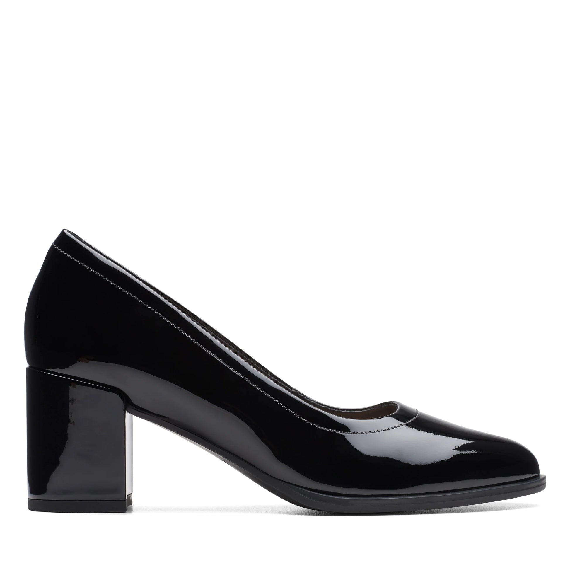 Zapatos De Vestir De La Marca Clarks  Para Mujer Modelo Freva55 Court Black Pat En Color Negro