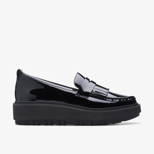 Zapatos Casual De La Marca Clarks  Para Mujer Modelo Oriannawloafer Black Pat Lea En Color Negro