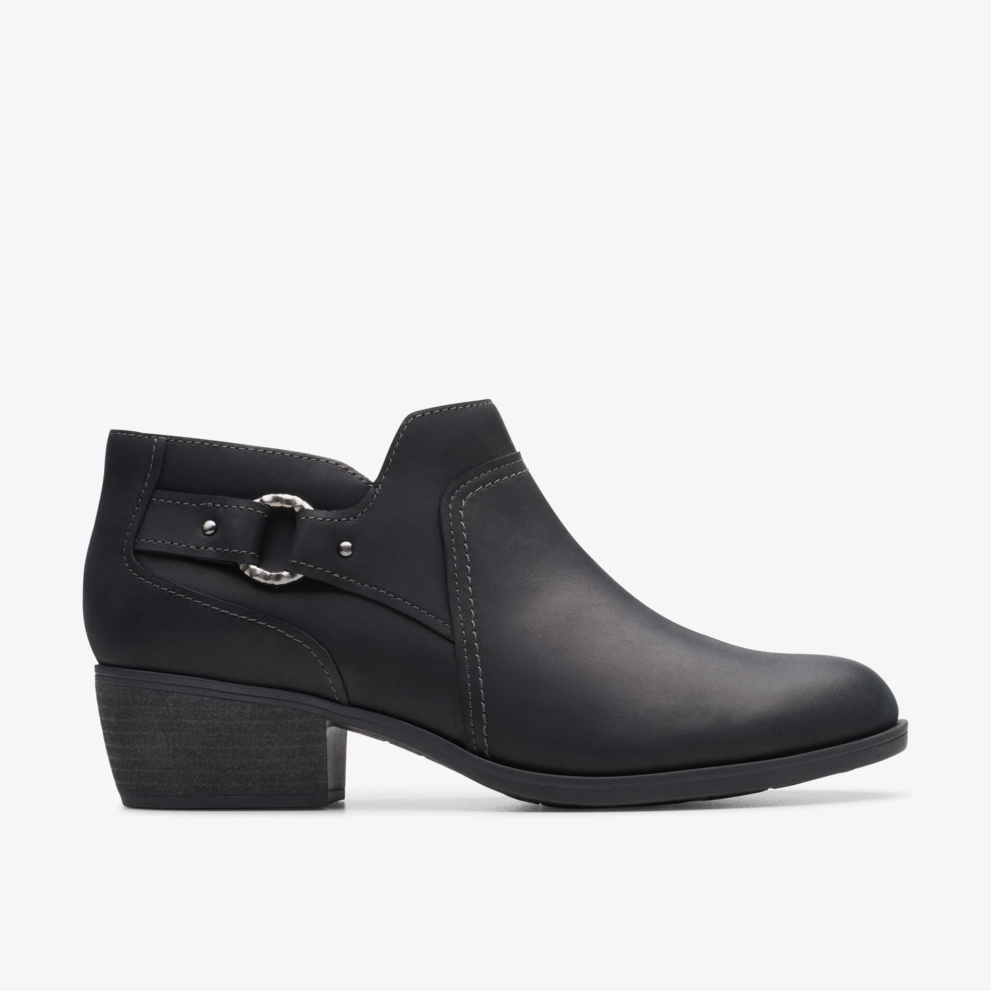 Botas De La Marca Clarks Para Mujer Modelo Charlten Grace Black Oily Lea En Color Negro